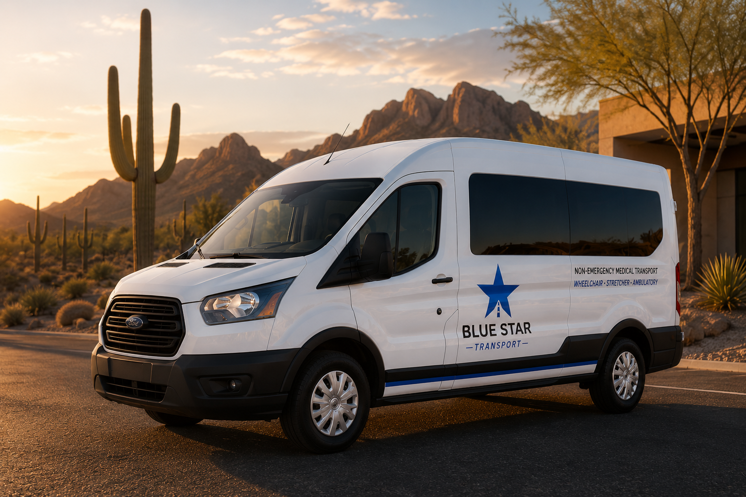 Blue Star Transportation wheelchair-accessible van for non-emergency medical transport
